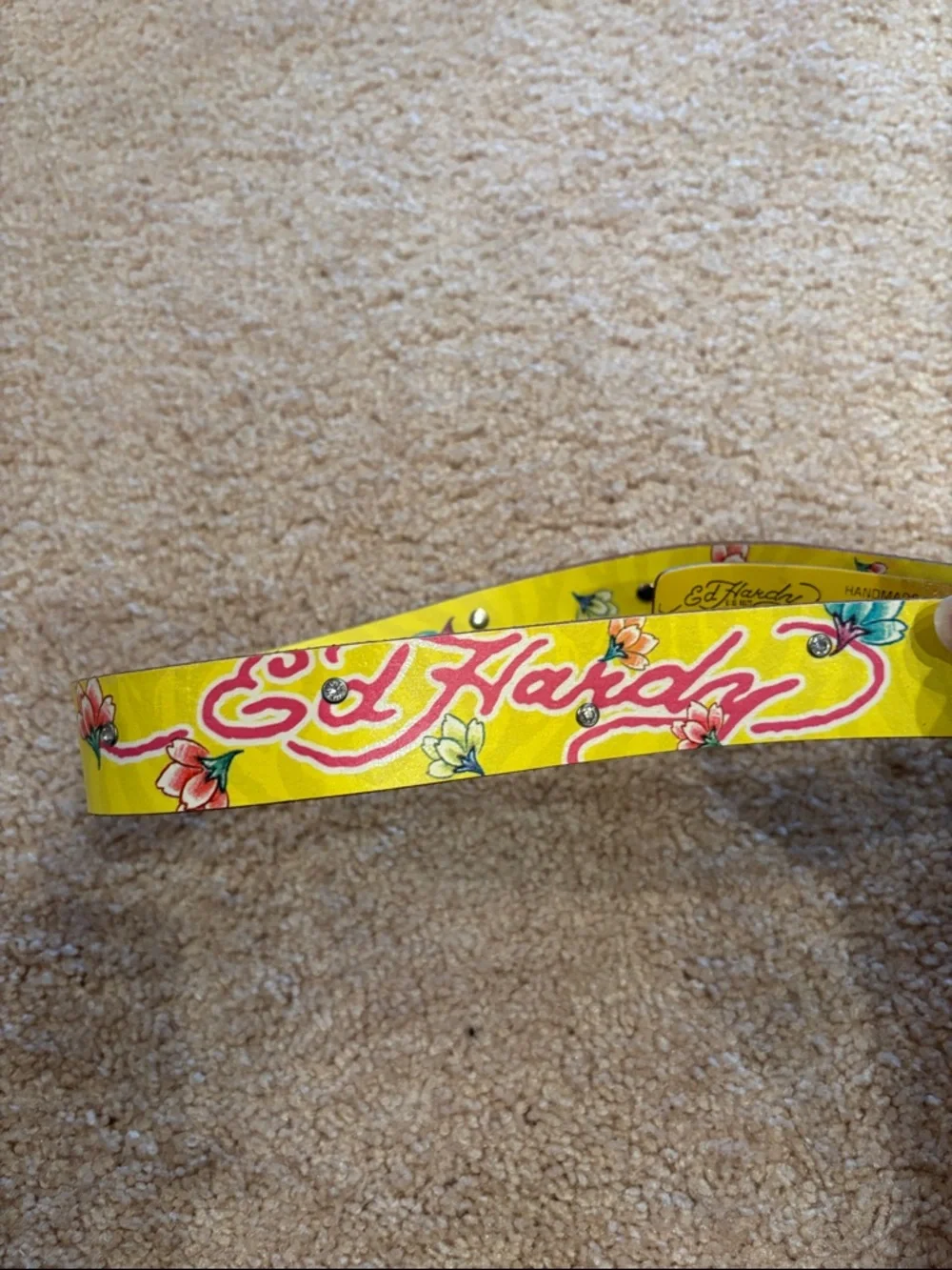 Ed Hardy Kids Yellow Floral Belt - Youth Fashion Accessory NWT
